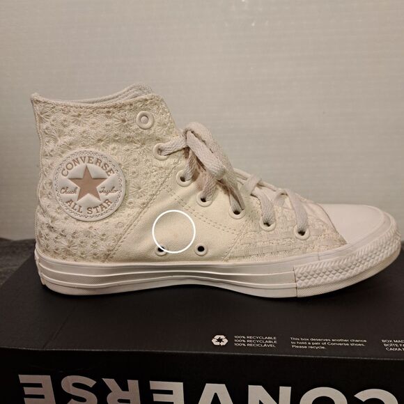 Chuck Taylor Converse All Star Vintage White Wm 7.5 Mens 5.5 See Pics For Flaws - Picture 1 of 9